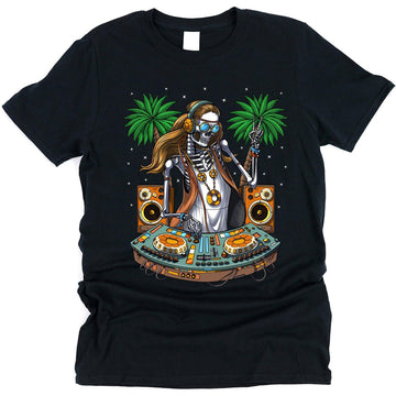 Hippie Skeleton DJ T-Shirt