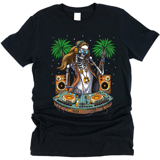 Hippie Skeleton DJ T-Shirt