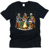 Hippie Skeletons Camping T-Shirt