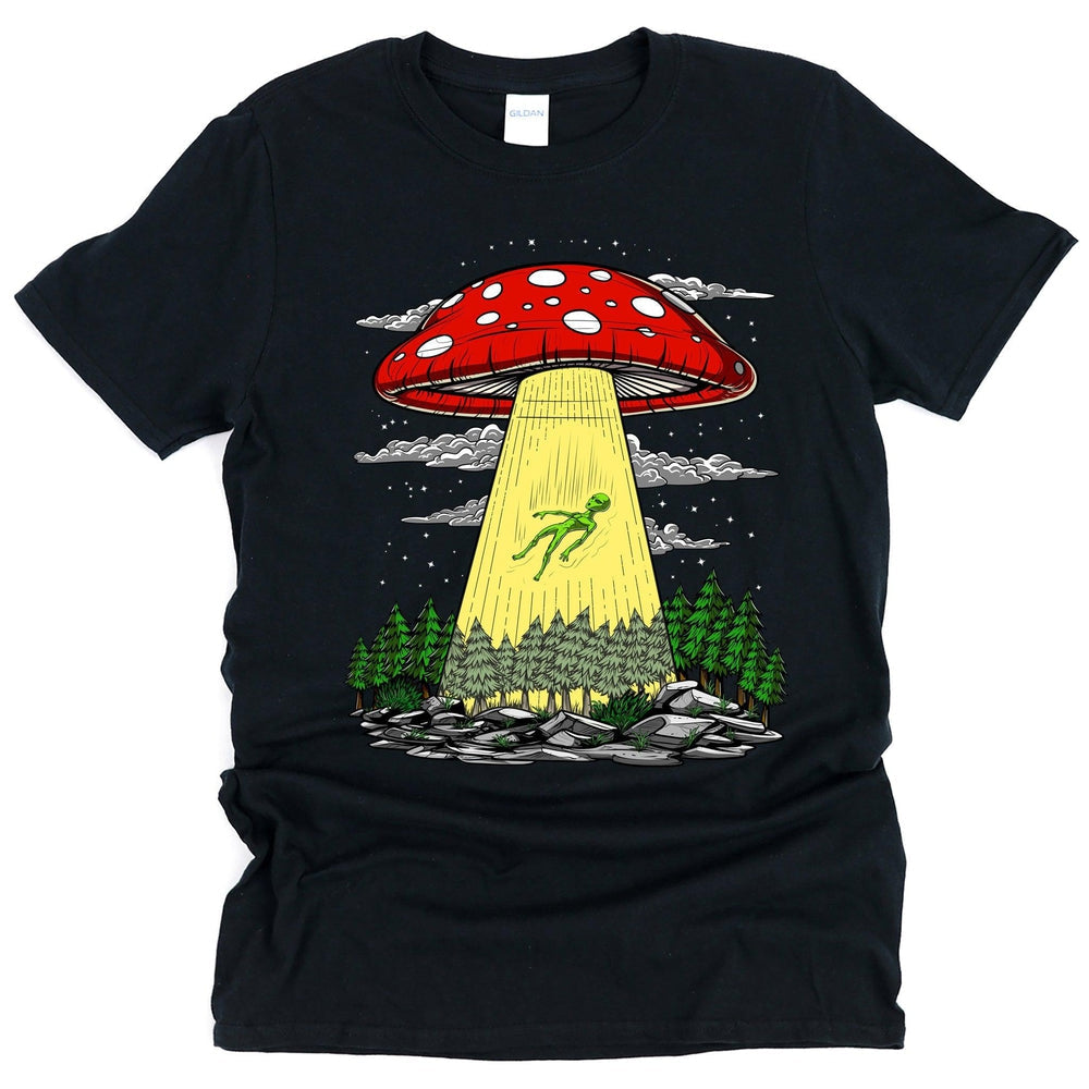 Mushroom Alien Abduction T-Shirt