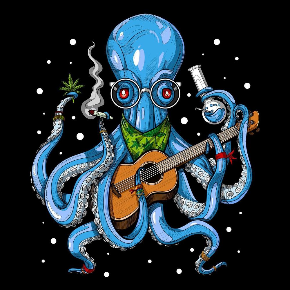 Octopus Hippie Stoner T-Shirt