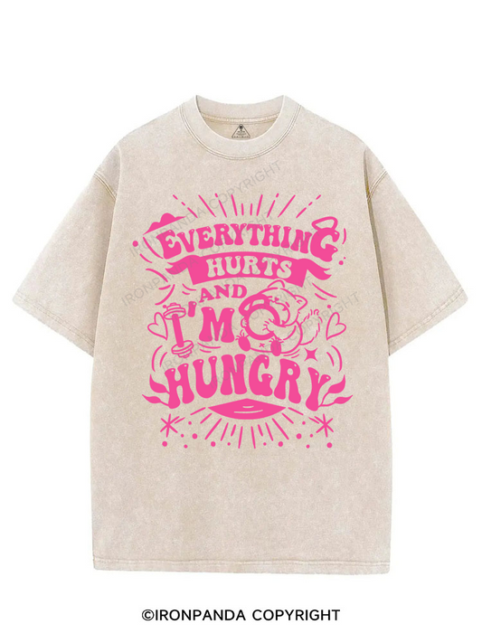 EVERYTHING HURT AND I'M HUNGRY VINTAGE GYM SHIRT