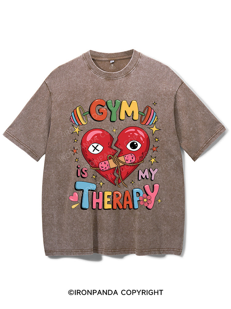 GYM IS MY THERAPY VINTAGE GYM SHIRT