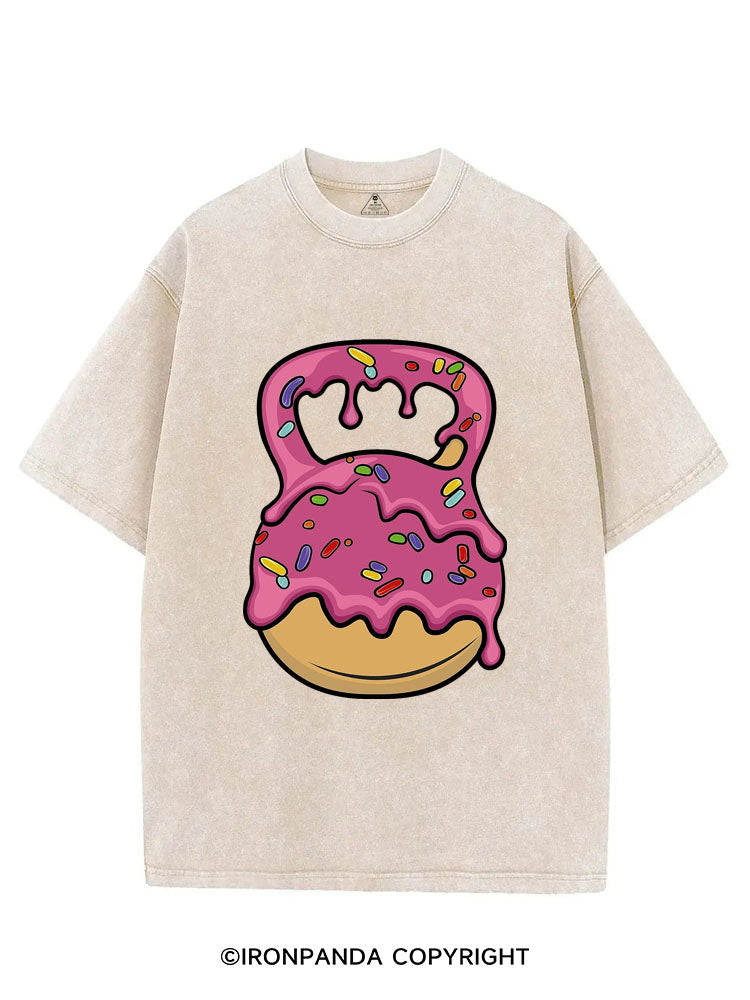 Delicious Donut Kettlebell Vintage Gym Shirt