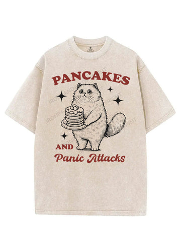 PANCAKES AND PANIC ATTACKS VINTAGE GYM SHIRT