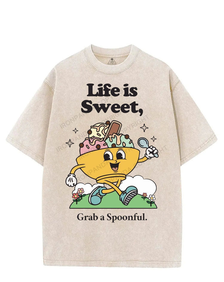 LIFE IS SWEET, GRAB A SPOONFUL VINTAGE GYM SHIRT