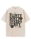 FLIRTY DIRTY INKED & CURVY VINTAGE GYM SHIRT