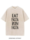EAT PASTA RUN FASTA VINTAGE GYM SHIRT