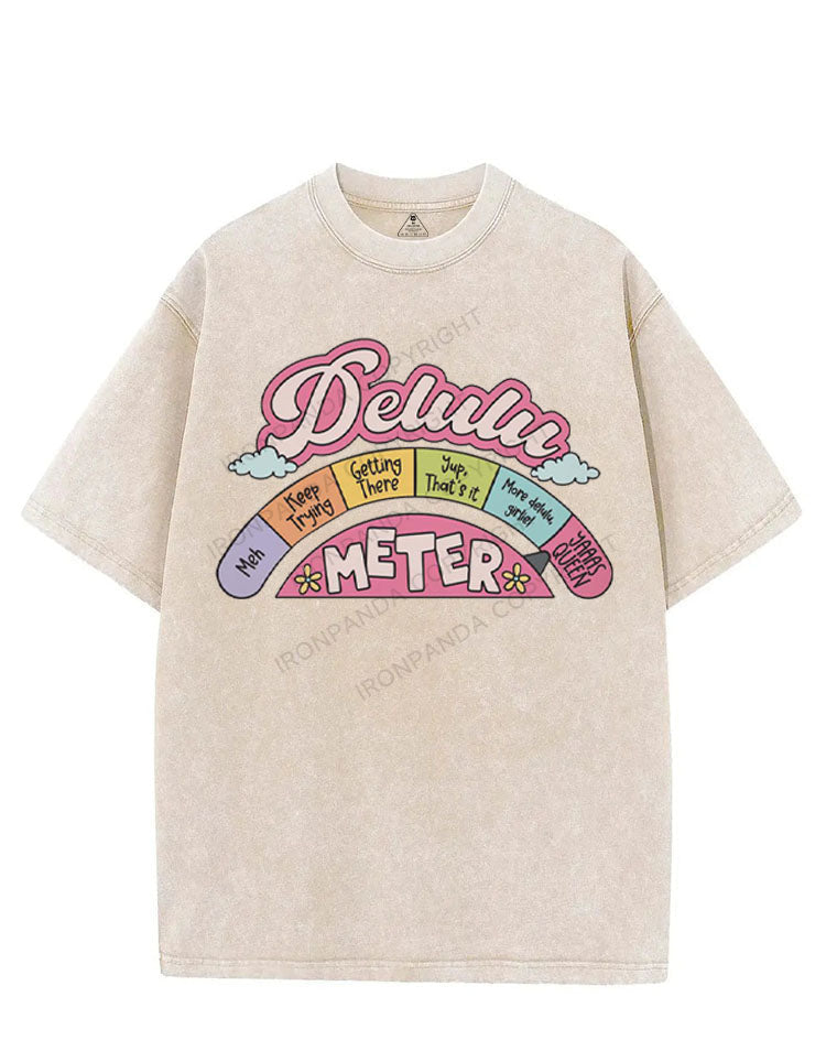 DELULU METER VINTAGE GYM SHIRT