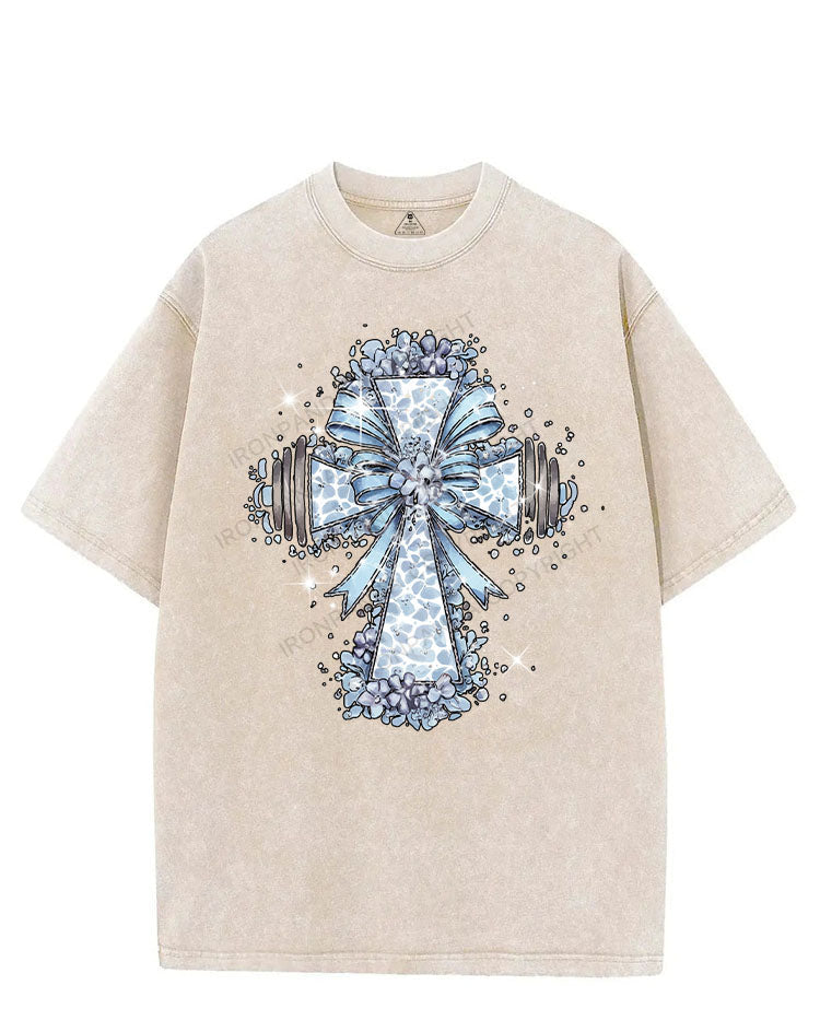 BLOSSOMING STRENGTH CROSS VINTAGE GYM SHIRT