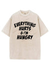 EVERYTHING HURTS & I'M HUNGRY VINTAGE GYM SHIRT