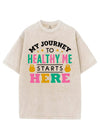 MY JOURNEY TO HEALTHY ME STARTS HERE VINTAGE GYM SHIRT