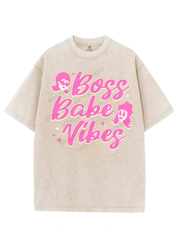 BOSS BABE VIBES VINTAGE GYM SHIRT