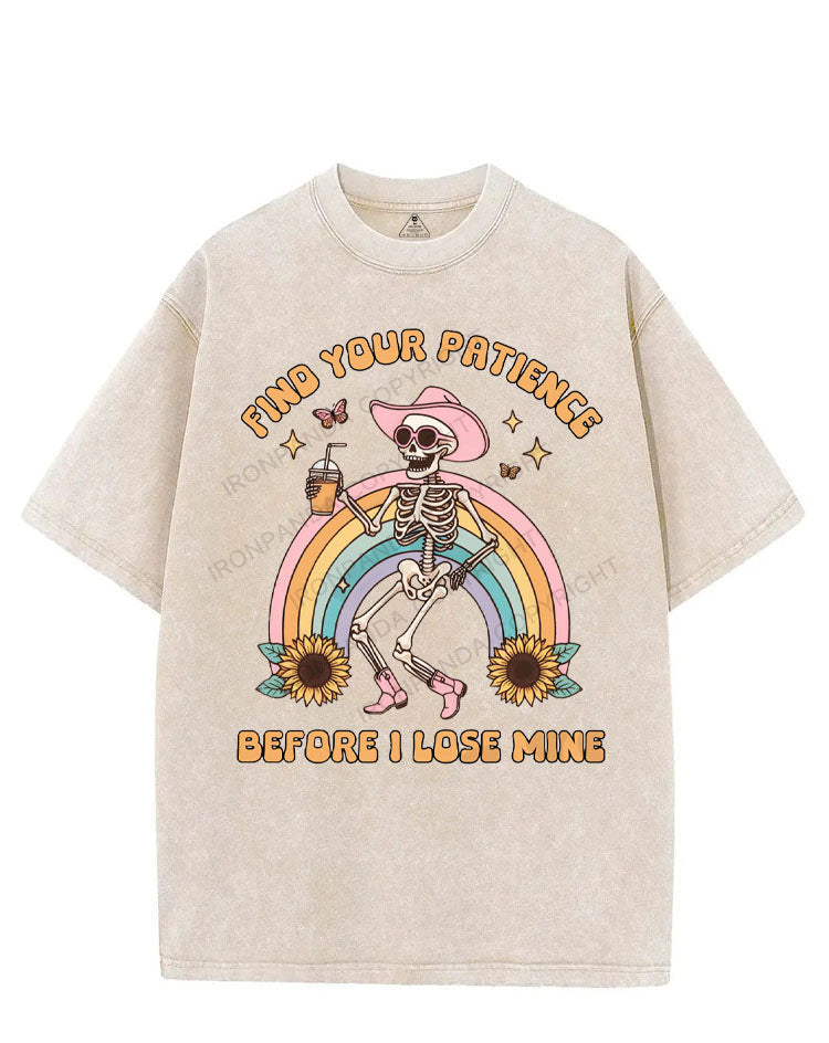 FIND YOUR PATIENCE BEFORE I LOSE MINE VINTAGE GYM SHIRT