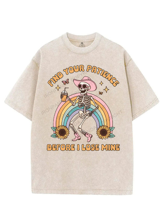FIND YOUR PATIENCE BEFORE I LOSE MINE VINTAGE GYM SHIRT