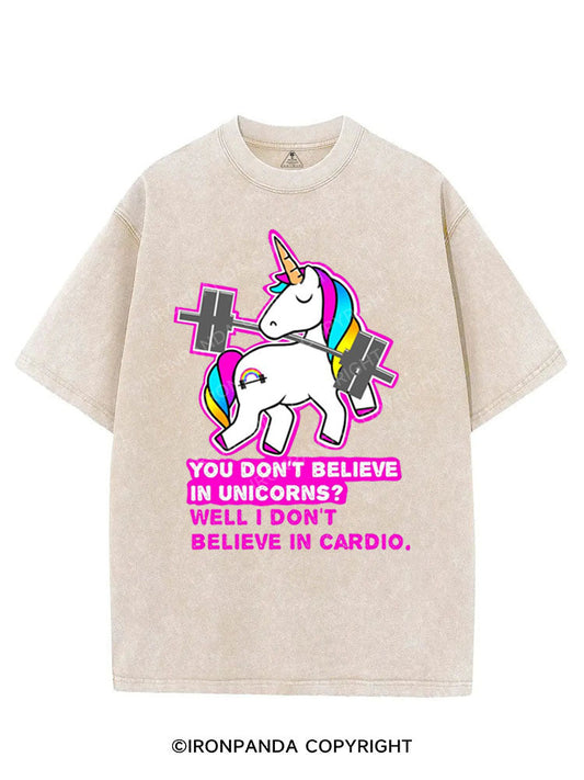 YOU DON'T BELIEVE IN UNICORNS？VINTAGE GYM SHIRT