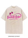 BARBELL BABE BUILDING BEAUTIFUL BODIES VINTAGE GYM SHIRT