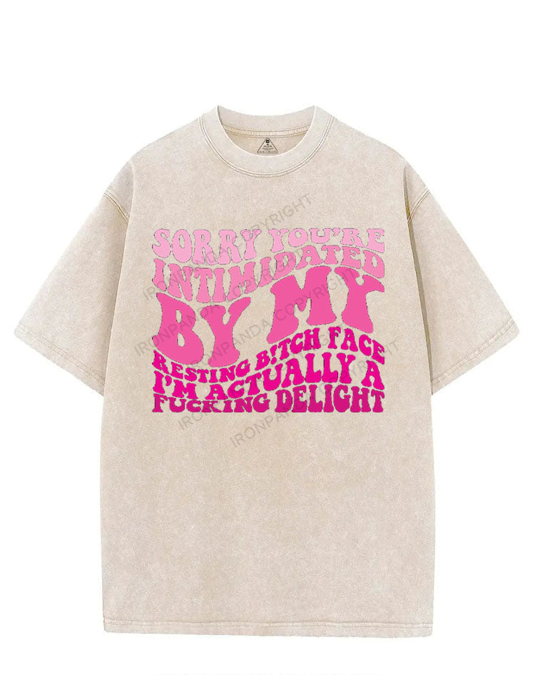 SORRY YOU'RE INTIMIDATED BY MY RESTING BITCH FACE VINTAGE GYM SHIRT