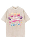 GYM IS MY HAPPY PLACE VINTAGE GYM SHIRT