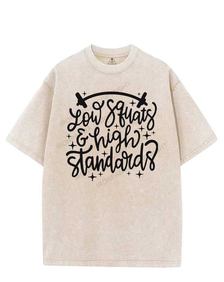 LOW SQUATS & HIGH STANDARDS VINTAGE GYM SHIRT