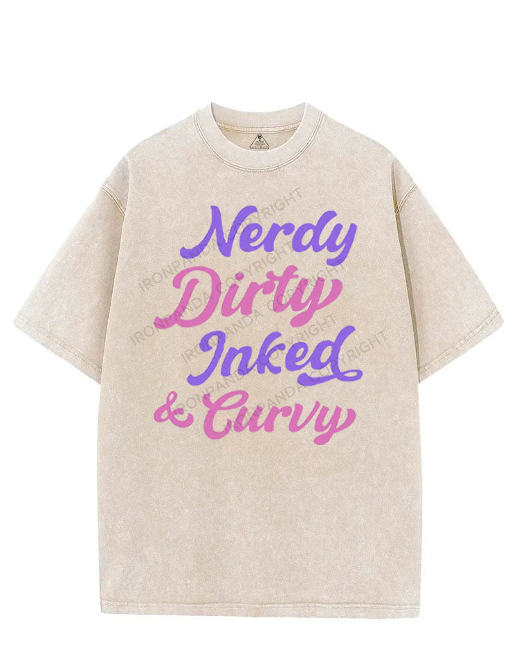 NERDY DIRTY INKED & CURVY VINTAGE GYM SHIRT
