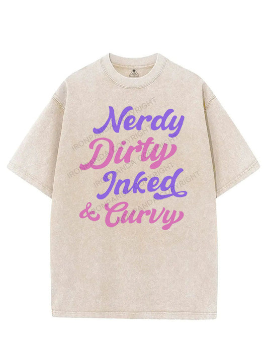 NERDY DIRTY INKED & CURVY VINTAGE GYM SHIRT