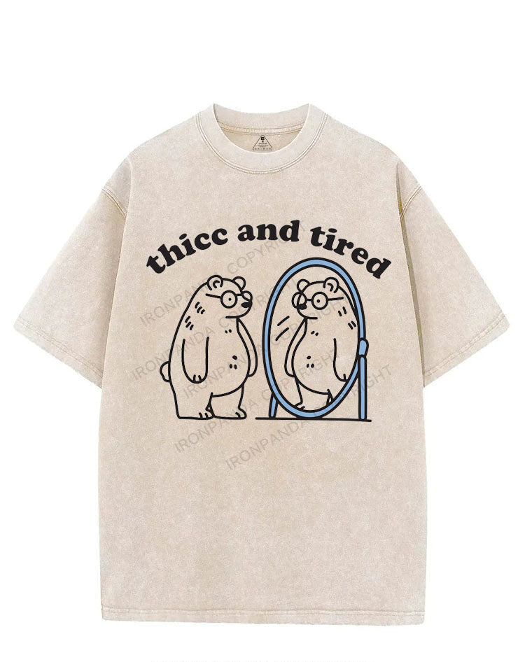 THICC AND TIRED VINTAGE GYM SHIRT