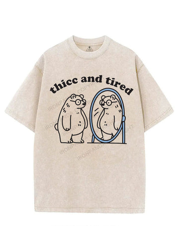 THICC AND TIRED VINTAGE GYM SHIRT