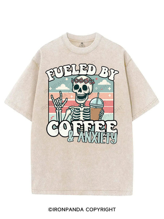 FUELED BY COFFEE & ANXIETY VINTAGE GYM SHIRT