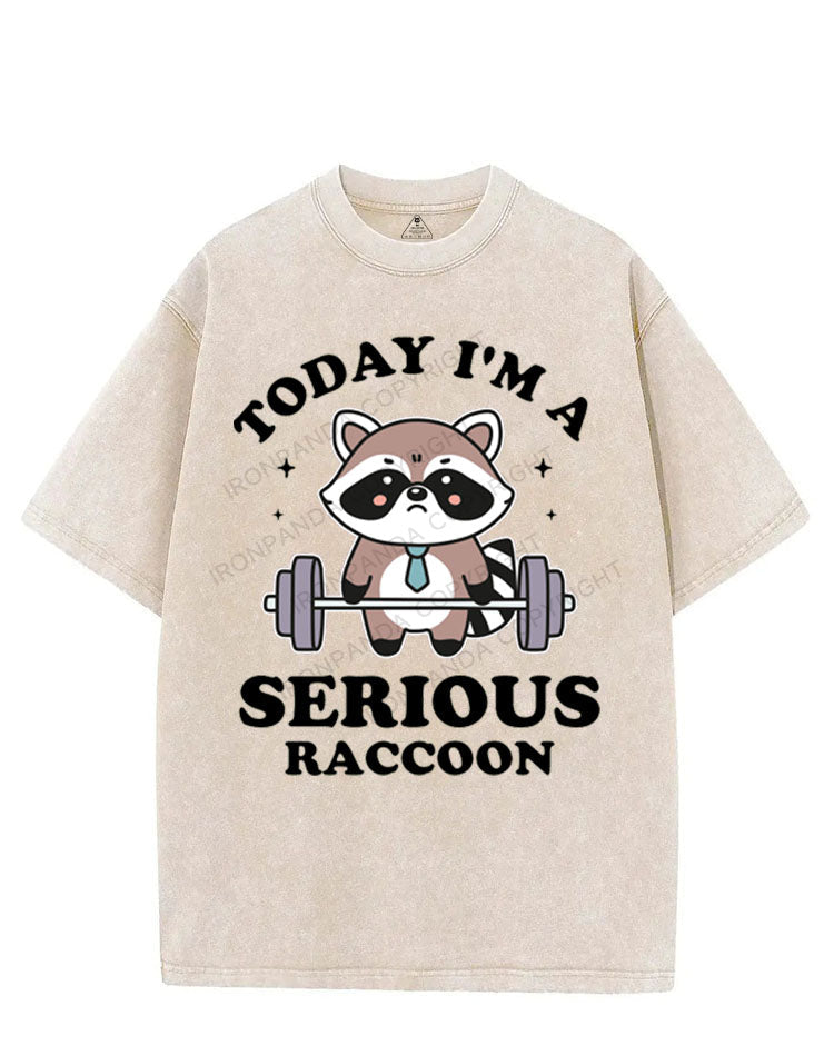 TODAY I'M A SERIOUS RACCOON VINTAGE GYM SHIRT