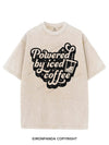 POWERED BY ICED COFFEE VINTAGE GYM SHIRT