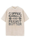 COFFEE, BARBELLS AND PEANUT BUTTER VINTAGE GYM SHIRT