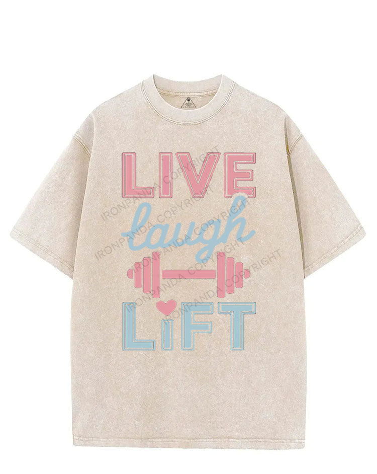 LIVE LAUGH LIFT VINTAGE GYM SHIRT