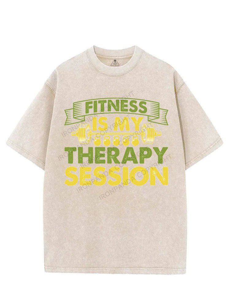 FITNESS IS MY THERAPY SESSION VINTAGE GYM SHIRT