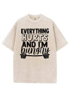 EVERYTHING HURTS AND I'M HUNGRY VINTAGE GYM SHIRT