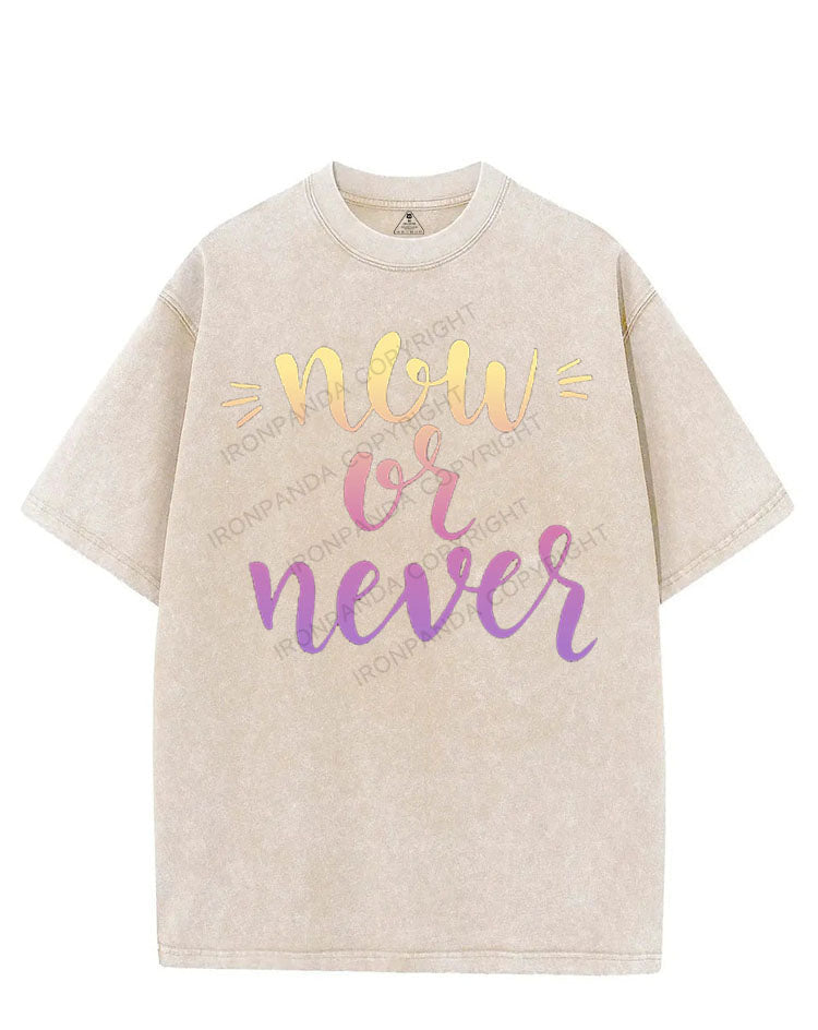 NOW OR NEVER VINTAGE GYM SHIRT