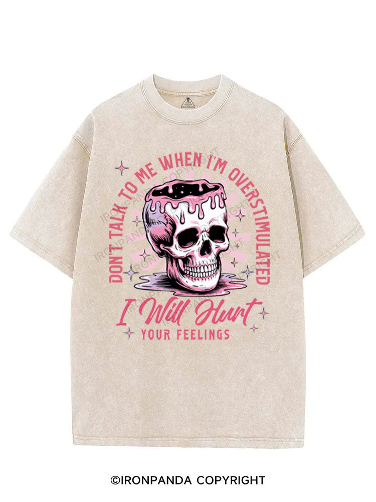 DON'T TALK TO ME WHEN I'M OVERSTIMULATED VINTAGE GYM SHIRT