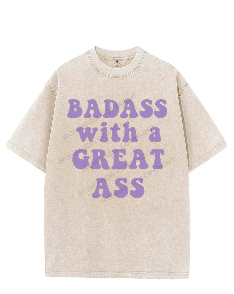BADASS WITH A GREAT ASS VINTAGE GYM SHIRT