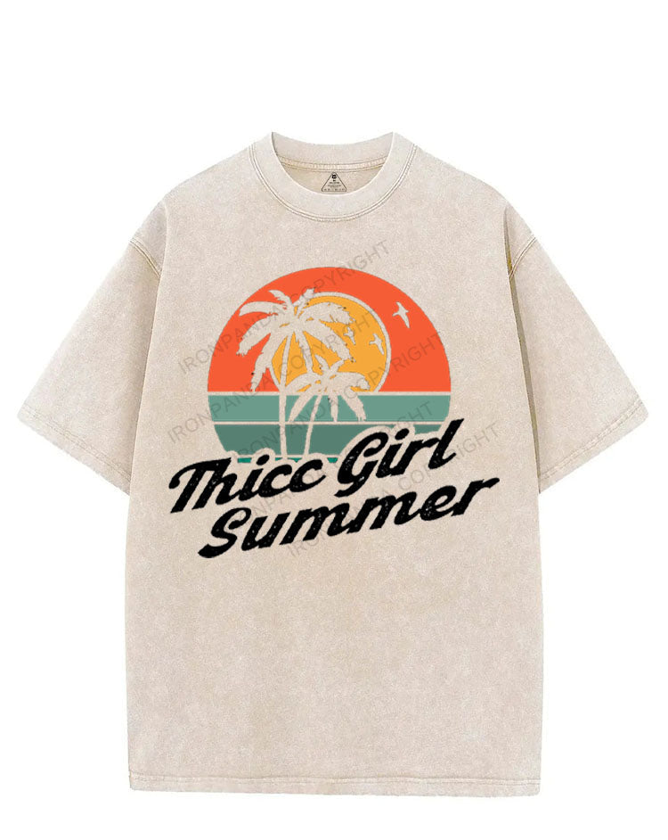 THICC GIRL SUMMER VINTAGE GYM SHIRT