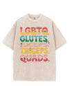 LGBTQ GLUTES BICEPS TRICEPS QUADS VINTAGE GYM SHIRT
