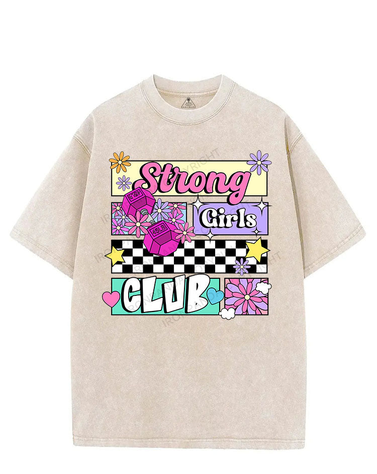 STRONG GIRLS  VINTAGE GYM SHIRT