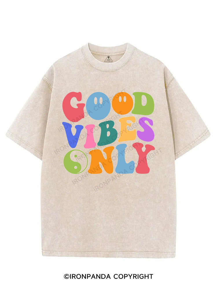 GOOD VIBES ONLY VINTAGE GYM SHIRT