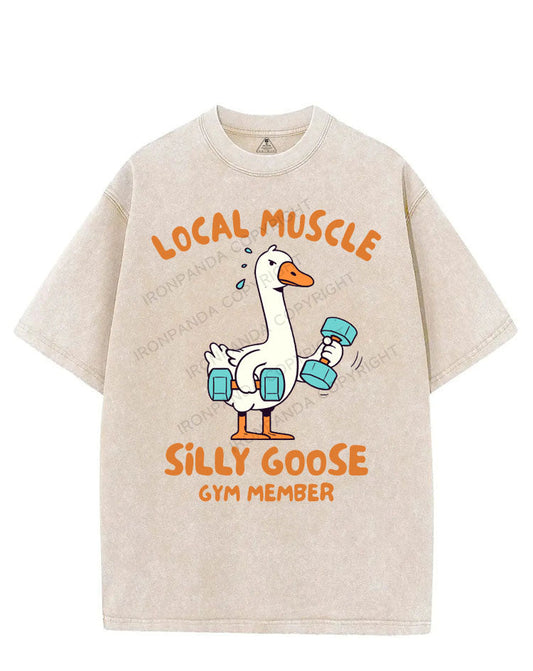 LOCAL MUSCLE SILLY GOOSE GYM MEMBER VINTAGE GYM SHIRT