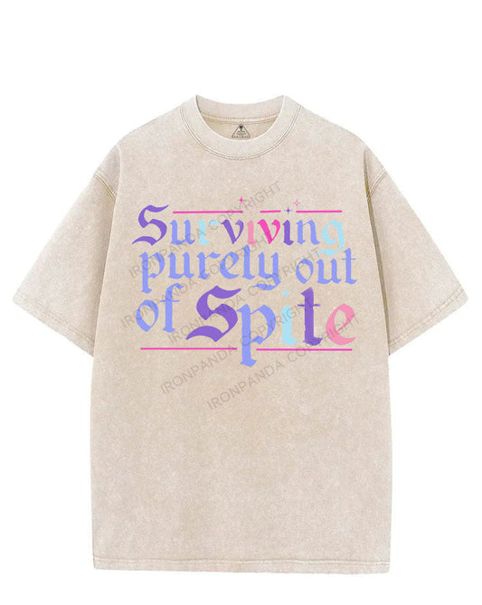 SURVIVING PURELY OUT OF SPITE VINTAGE GYM SHIRT