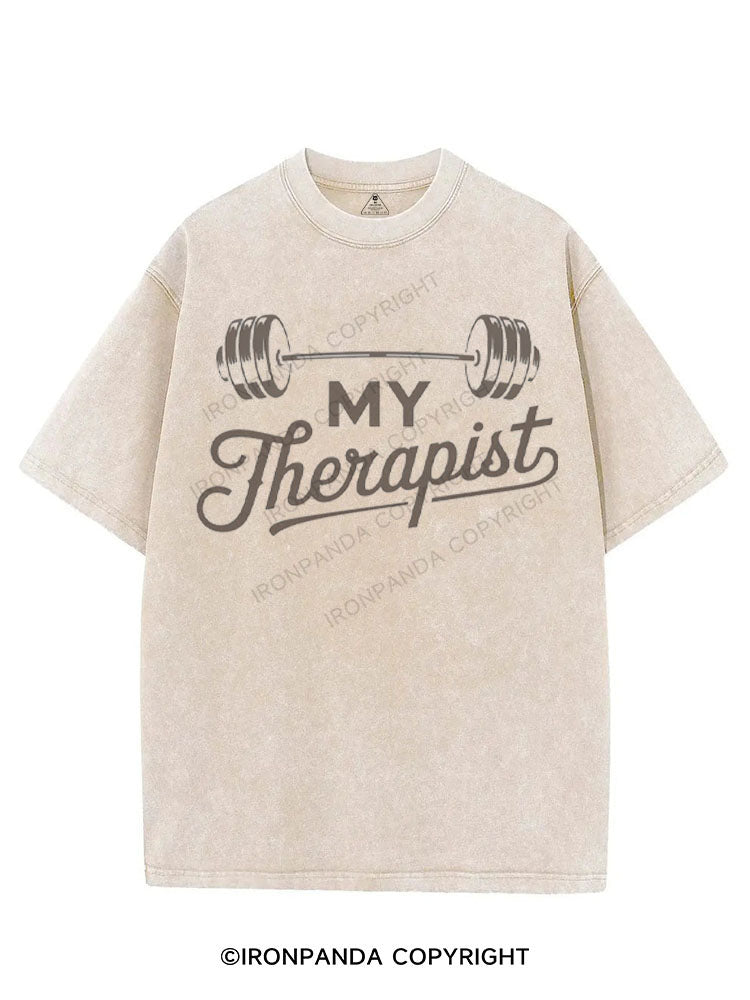 MY THERAPIST VINTAGE GYM SHIRT