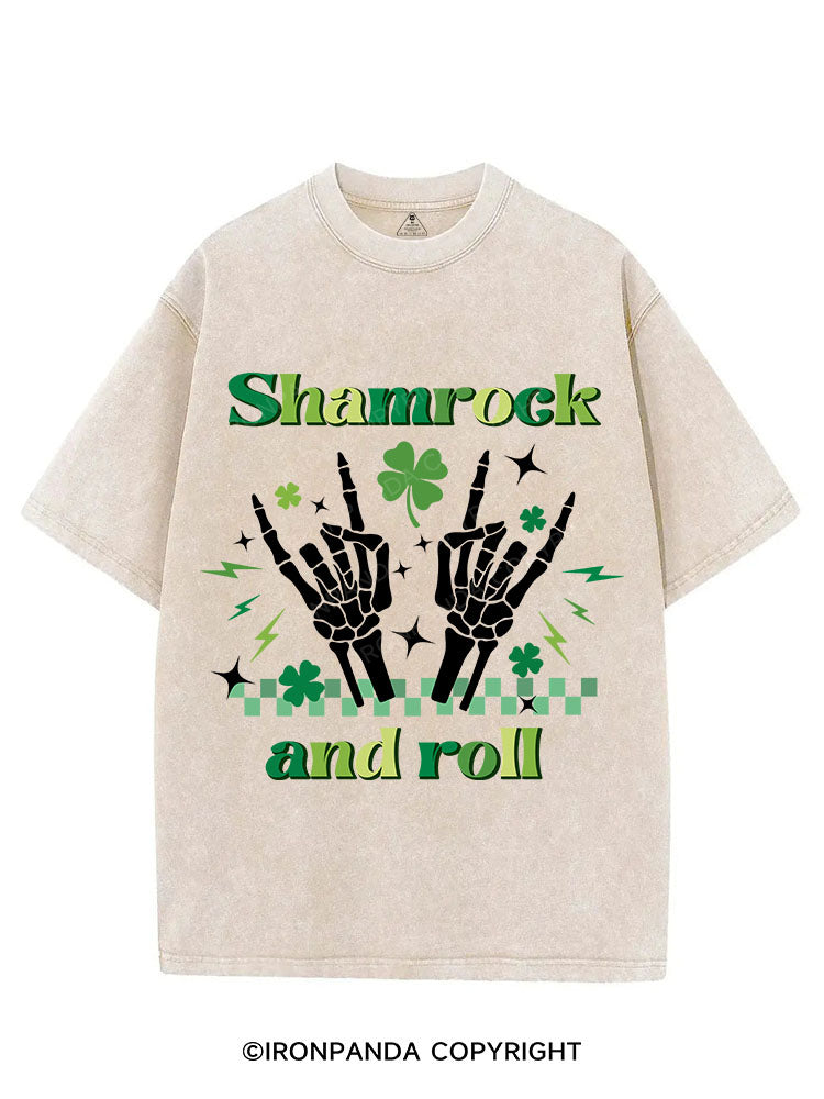 SHAMROCK AND ROLL VINTAGE GYM SHIRT