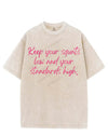 KEEP YOUR SQUATS LOW AND YOUR STANDARDS HIGH VINTAGE GYM SHIRT