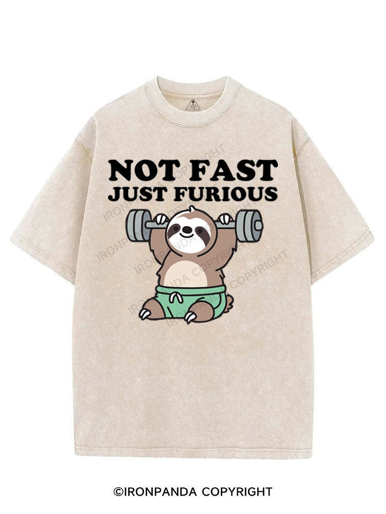 NOT FAST JUST FURIOUS VINTAGE GYM SHIRT