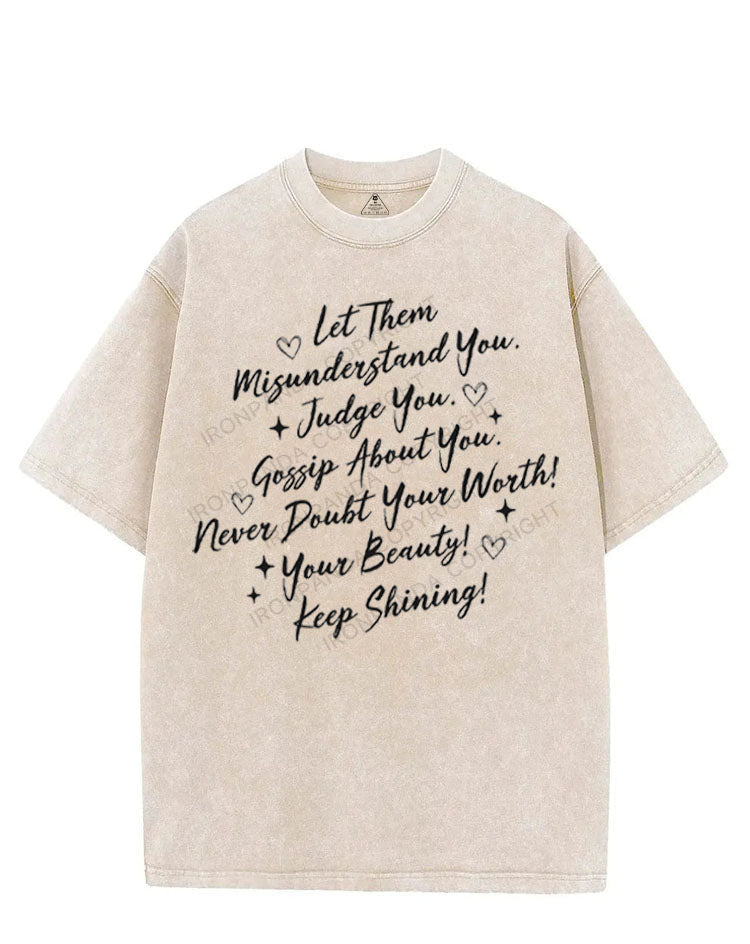 NEVER DOUBT YOUR WORTH YOUR BEAUTY KEEP SHINING VINTAGE GYM SHIRT