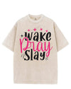 WAKE PRAY SLAY VINTAGE GYM SHIRT